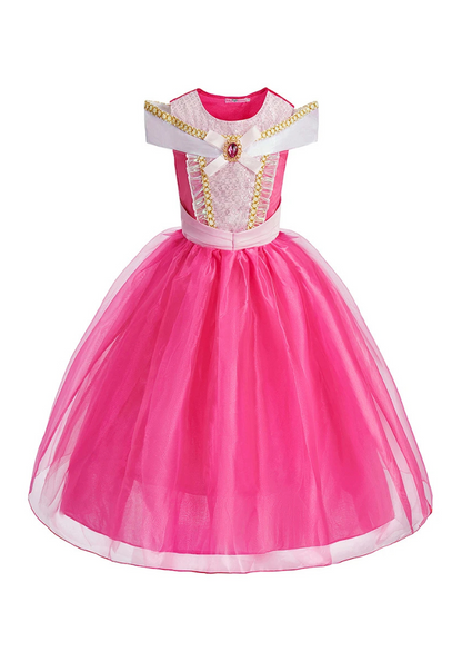 Robe Princesse Rose et Blanche Fille