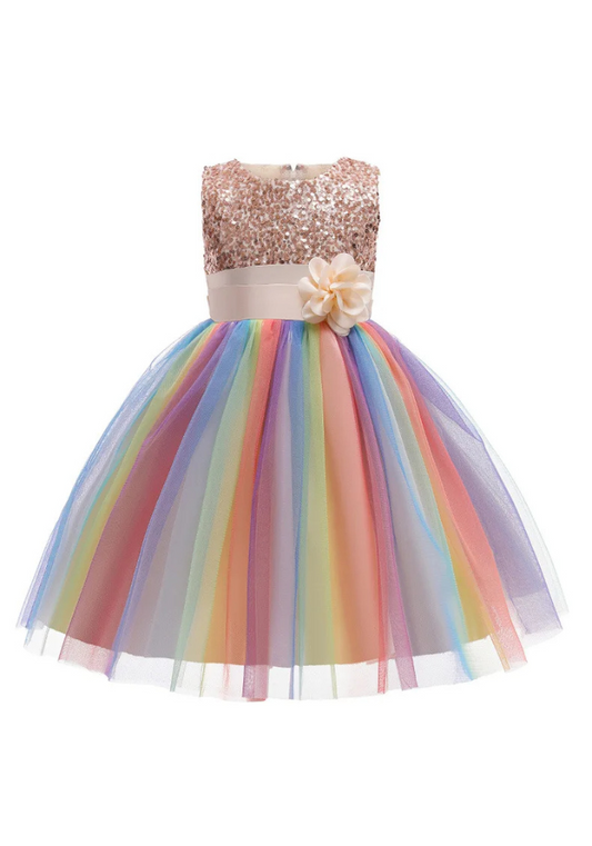 Robe Princesse Pastel Sequin Fille