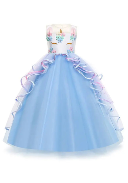 Robe Princesse Tulle Bleue femme