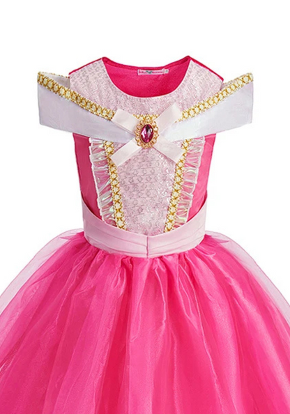 Robe Princesse Rose et Blanche Fille