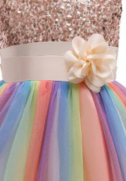 Robe Princesse Pastel Sequin Fille pas cher