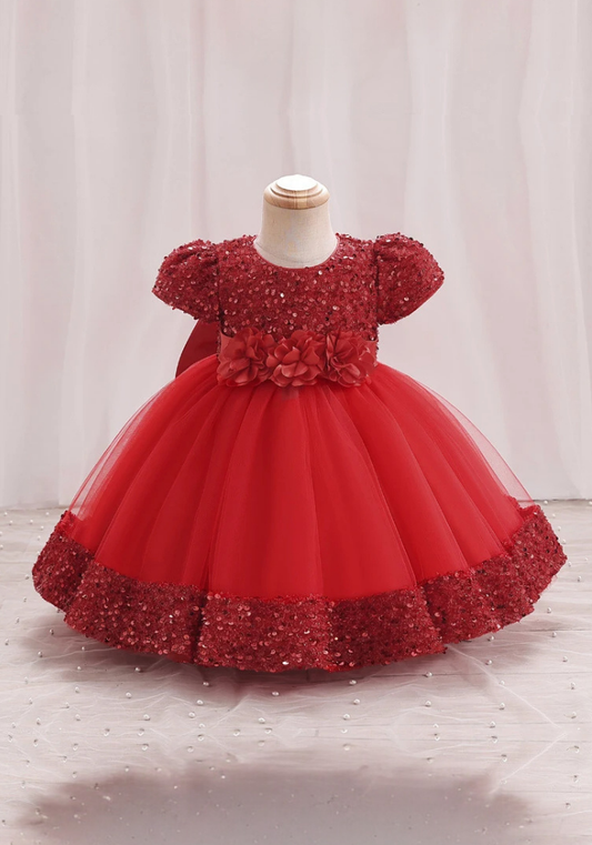 Robe Princesse Rouge Vif Bébé