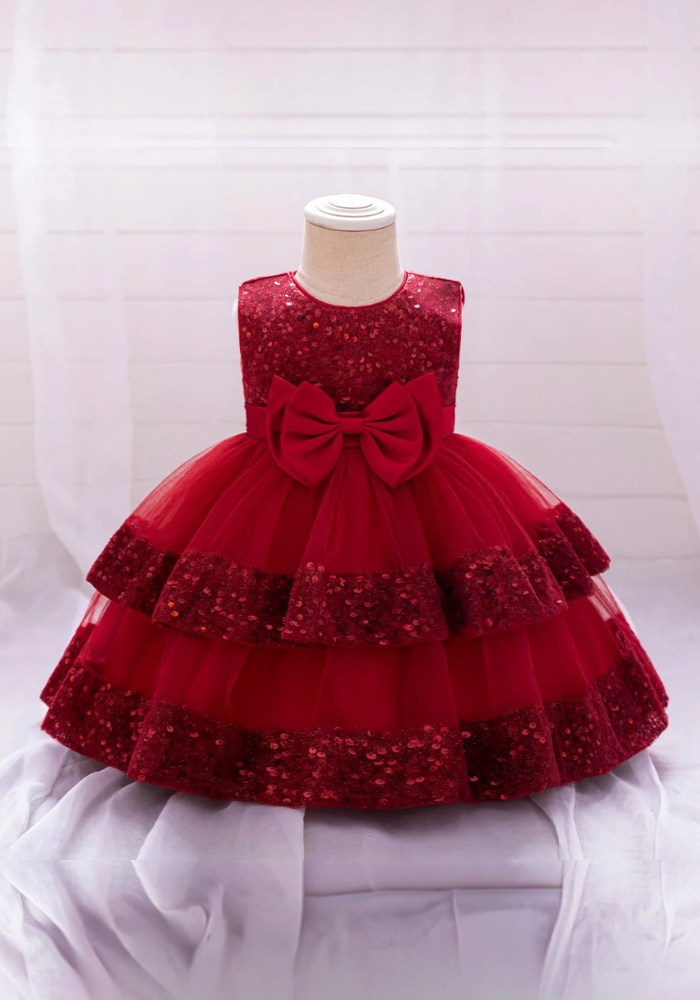 Robe Princesse Tulle Rouge Bébé