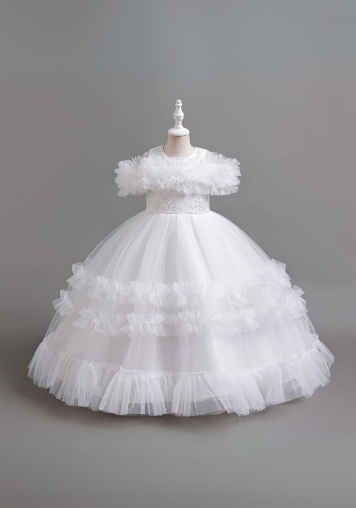 Robe Princesse Tulle Blanche Fille