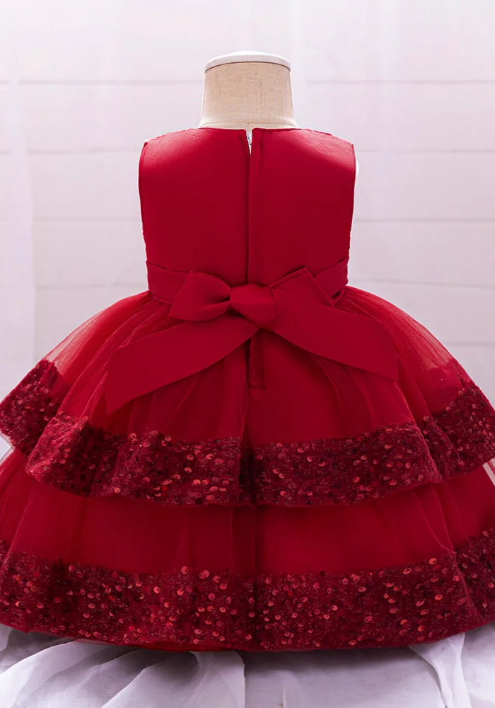 Robe Princesse Tulle Rouge Bébé