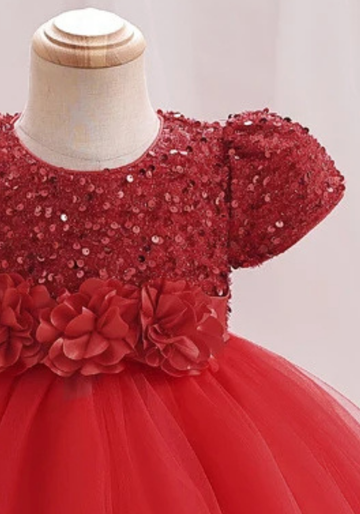 Robe Princesse Rouge Vif Bébé