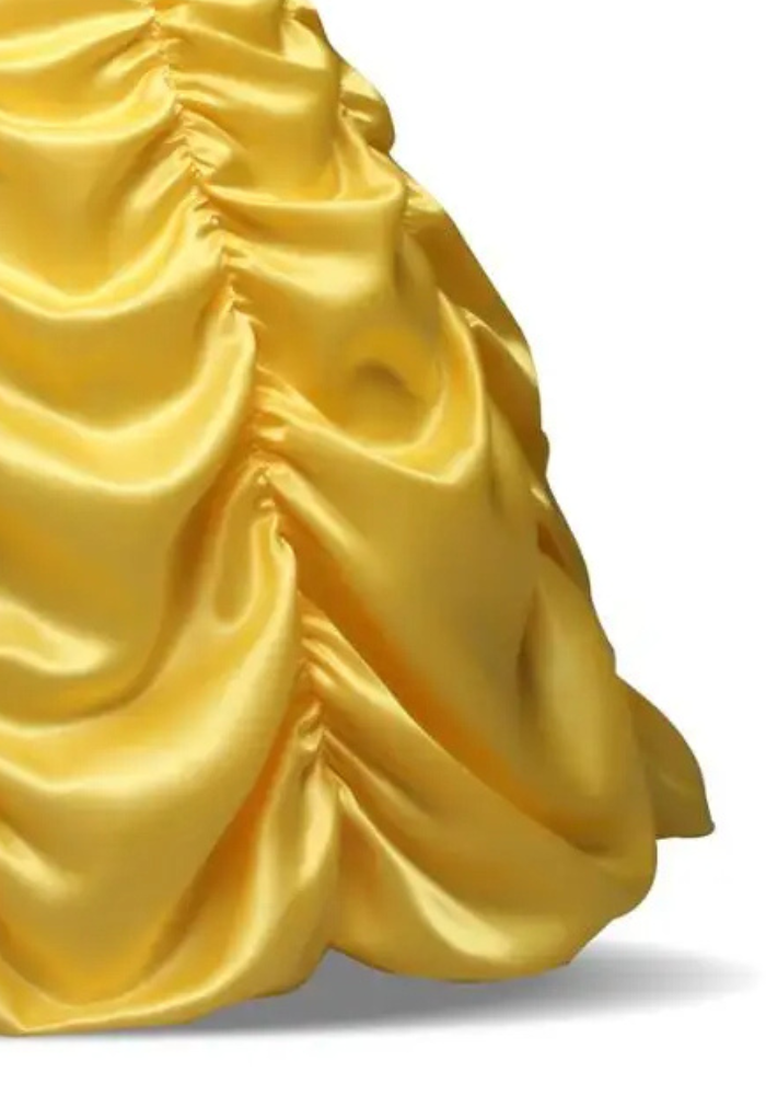 Robe Princesse Satin Jaune Fille pas cher