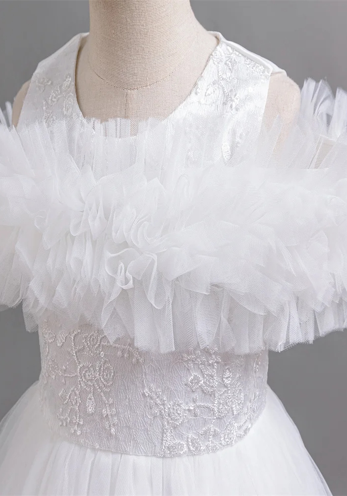 Robe Princesse Tulle Blanche Fille pas cher