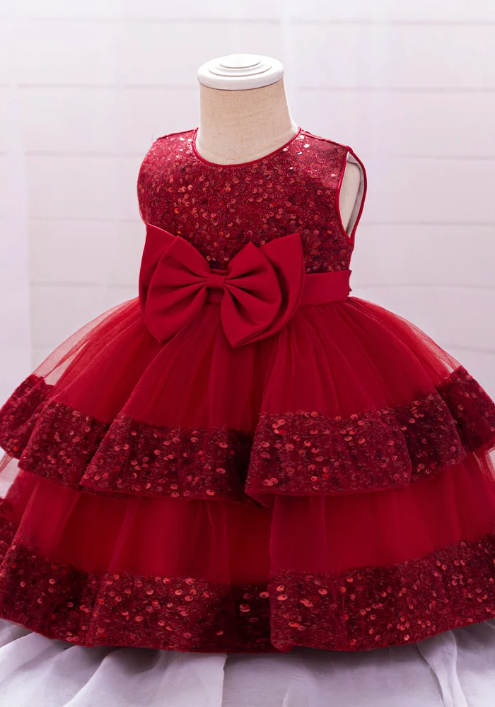 Robe Princesse Tulle Rouge Bébé pas cher