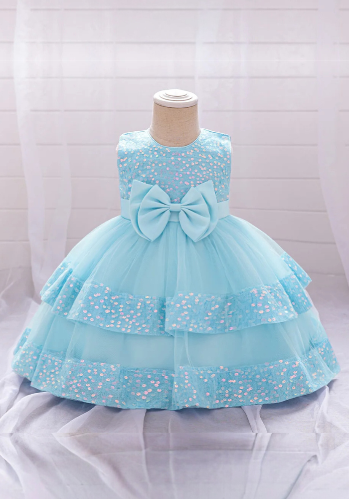 Robe Princesse Tulle Bleu Bébé