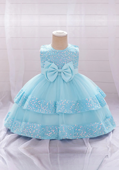 Robe Princesse Tulle Bleu Bébé