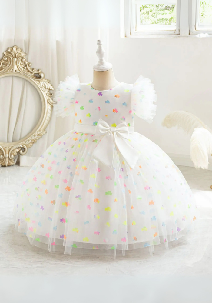 Robe Princesse Blanche Motif Fille