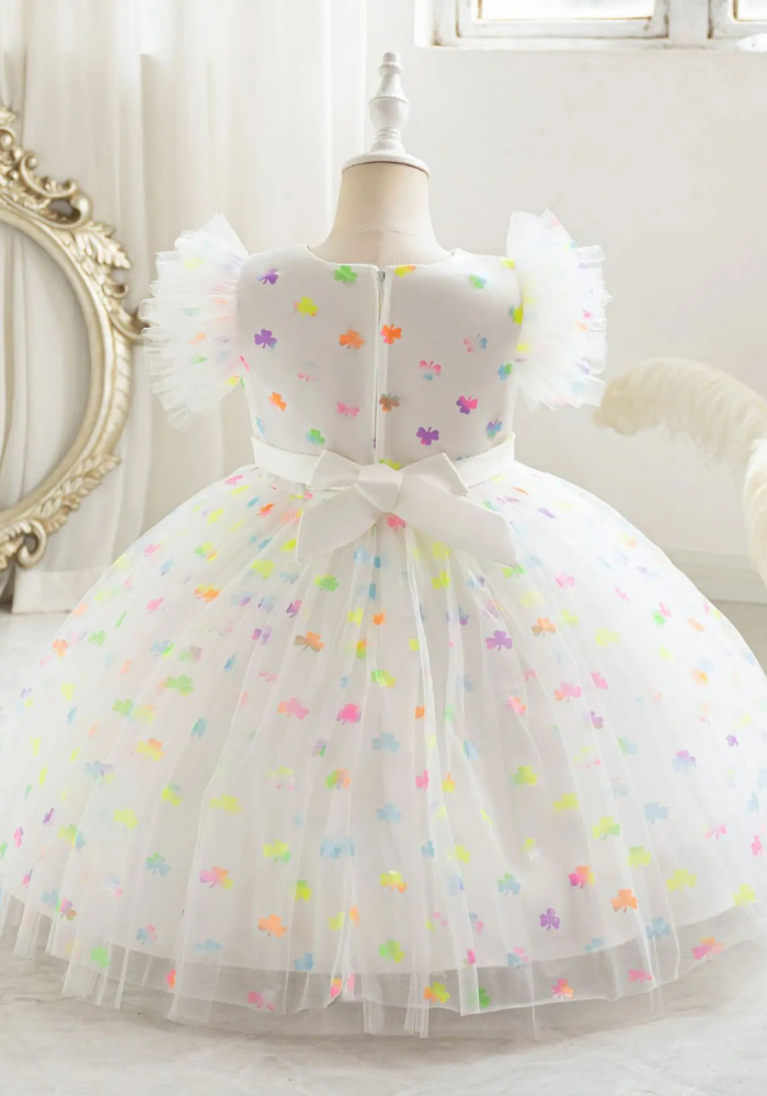 Robe Princesse Blanche Motif Fille