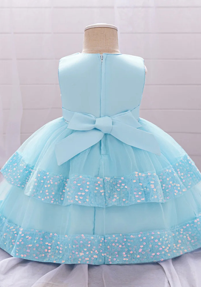 Robe Princesse Tulle Bleu Bébé