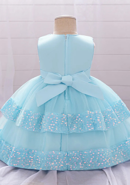 Robe Princesse Tulle Bleu Bébé