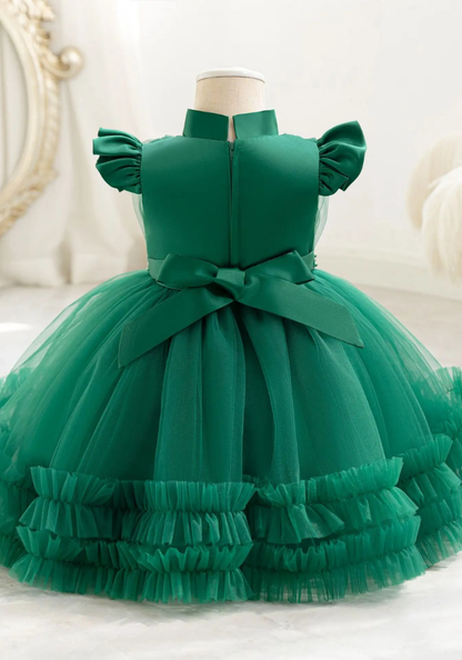 Robe Princesse Soirée Verte Bébé