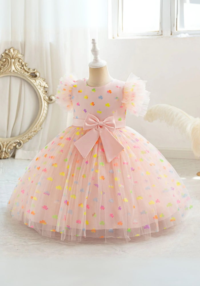 Robe Princesse Rose Motif Fille