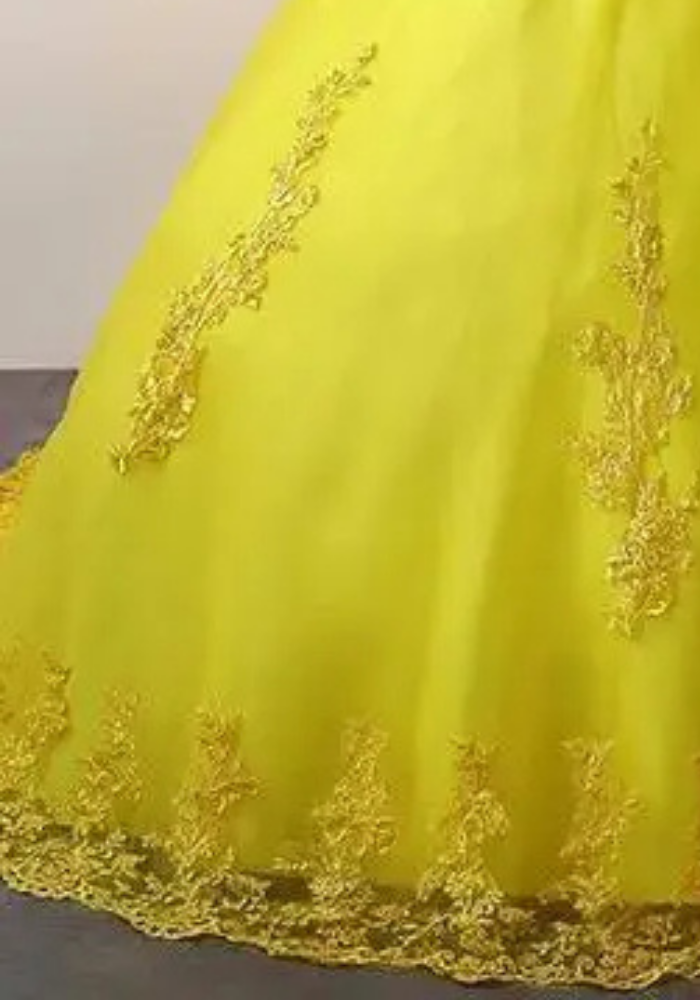 Robe Princesse Jaune Femme pas cher