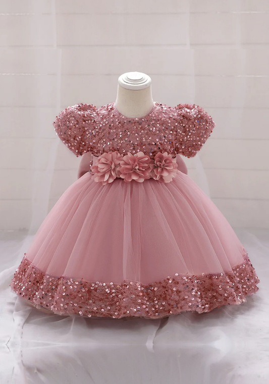 Robe Princesse Rose Pastel Bébé