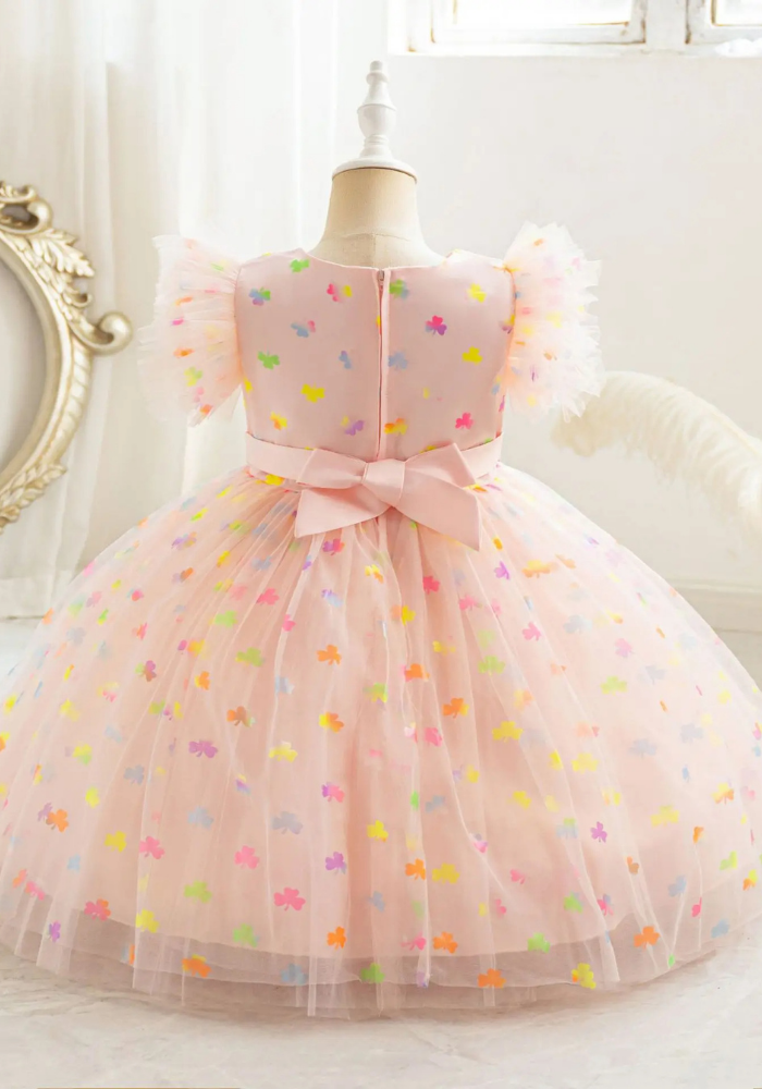 Robe Princesse Rose Motif Fille