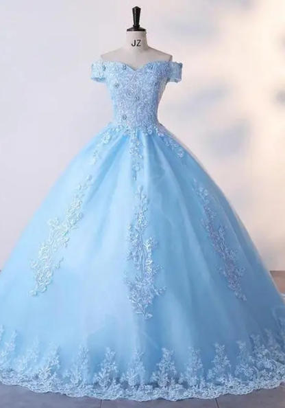 Robe Princesse Bleu Ciel Femme