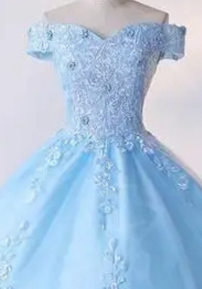 Robe Princesse Bleu Ciel Femme