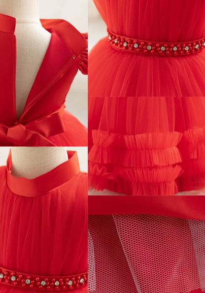 Robe Princesse Soirée Rouge Bébé pas cher