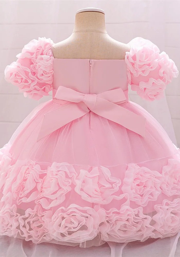 Robe Princesse Fleurs Rose Bébé