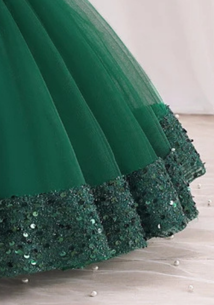 Robe Princesse Vert Sapin Bébé pas cher