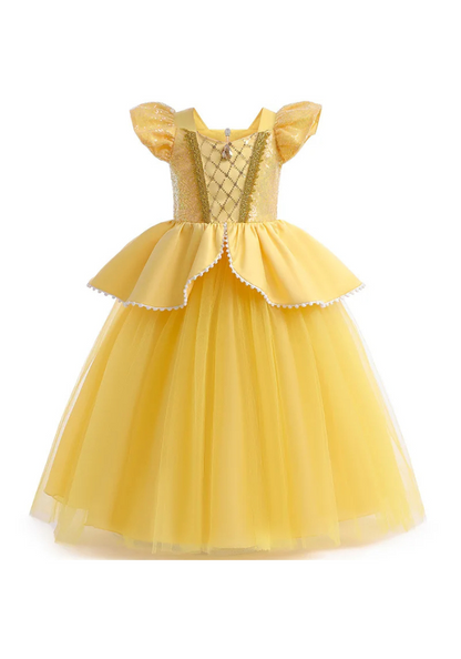 Robe Princesse Jaune et Accessoires Fille
