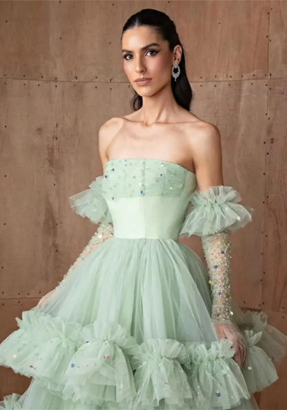Robe Princesse Vert Pâle Femme pas cher
