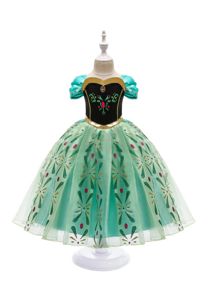Robe Princesse Vert Émeraude Fille