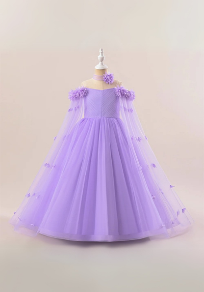 Robe Princesse Longue Violette Fille