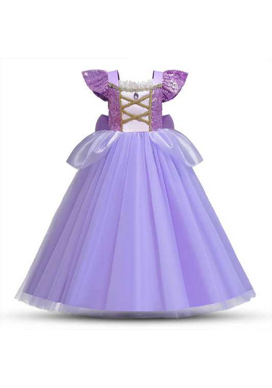 Robe Princesse Violette et Accessoires Fille