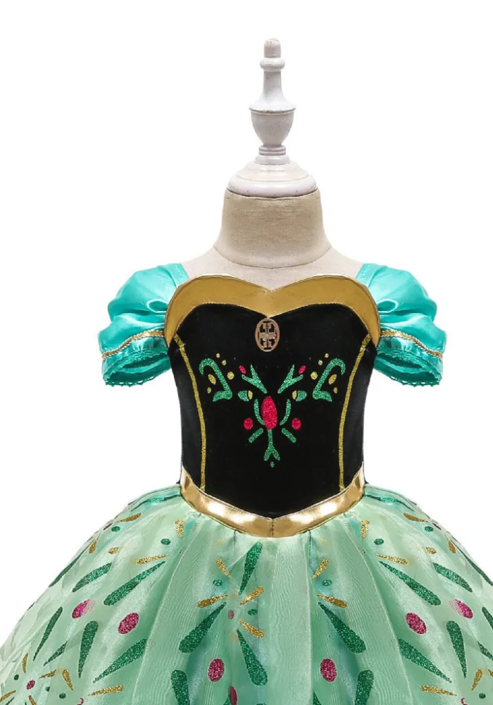 Robe Princesse Vert Émeraude Fille