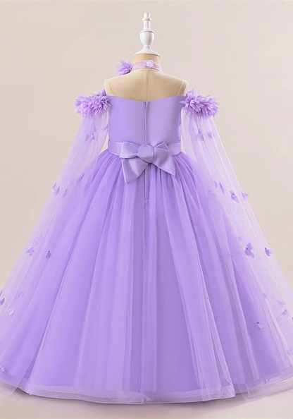 Robe Princesse Longue Violette Fille