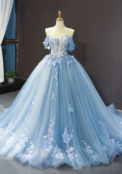 Déguisement Princesse Bleue Fleurie Femme