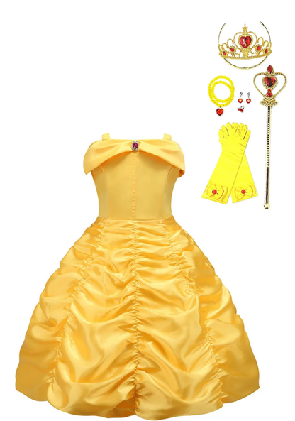 Robe de Bal Princesse Jaune fille