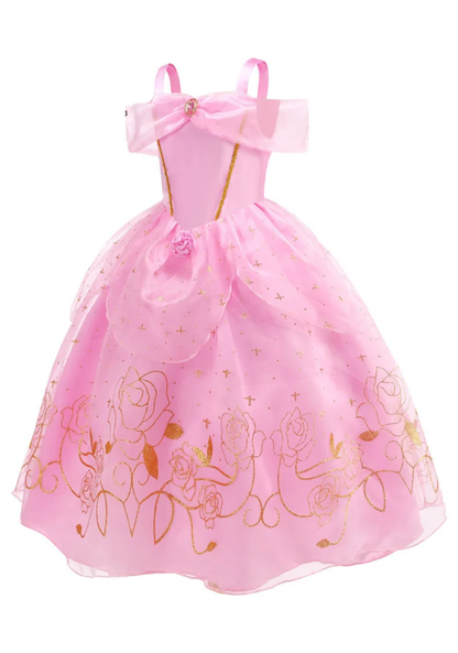 Robe Rose Princesse Anniversaire couronne