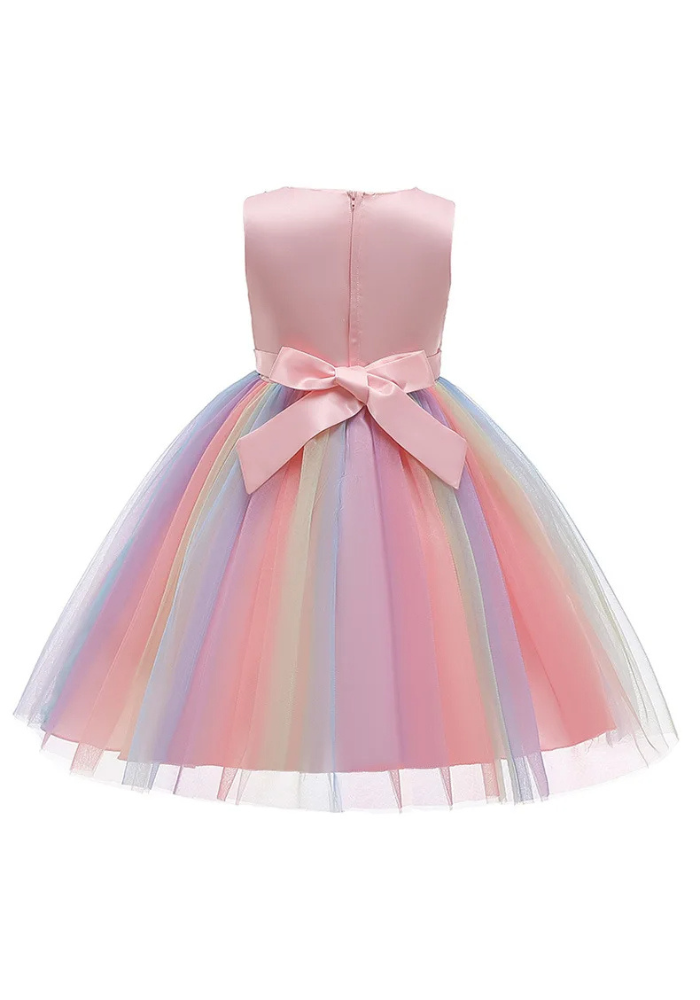 Robe Princesse Rose Sequin Fille