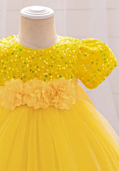 Robe Princesse Jaune Bébé