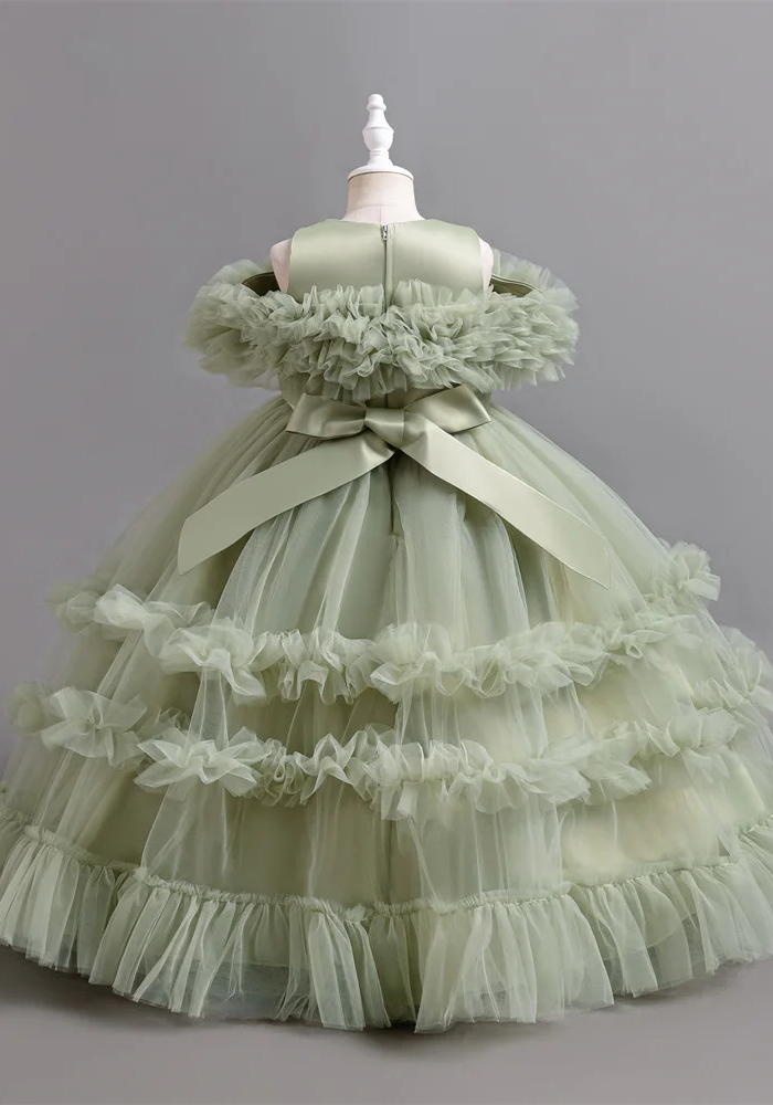 Robe Princesse Tulle Verte Fille