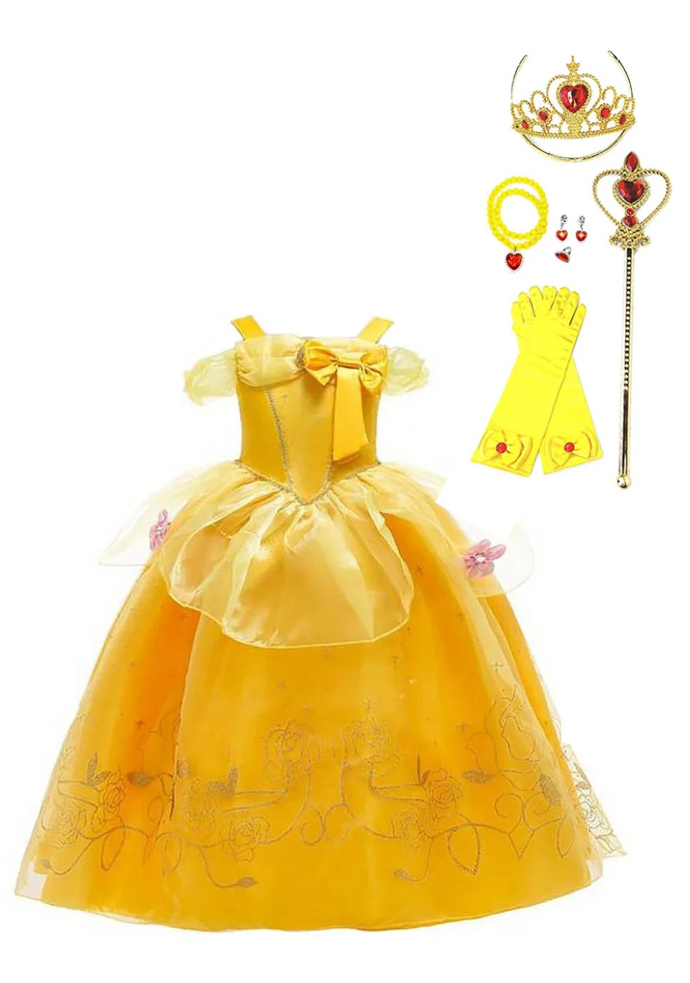 Robe Princesse Tulle Jaune fille