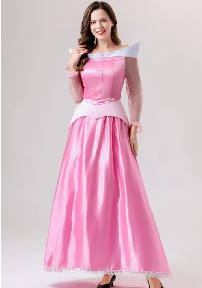 Robe Princesse Simple Rose Femme