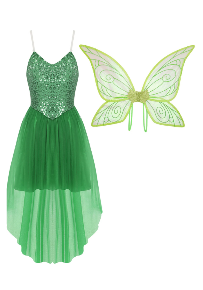 Robe Princesse Fée Verte Femme pas cher