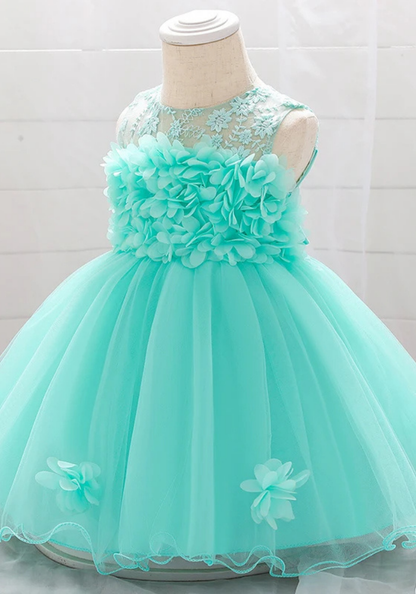 Robe Princesse Dentelle Verte Bébé