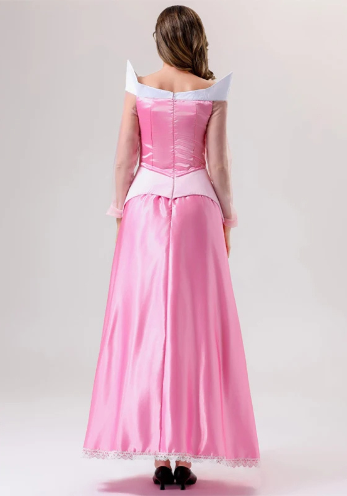 Robe Princesse Simple Rose Femme pas cher