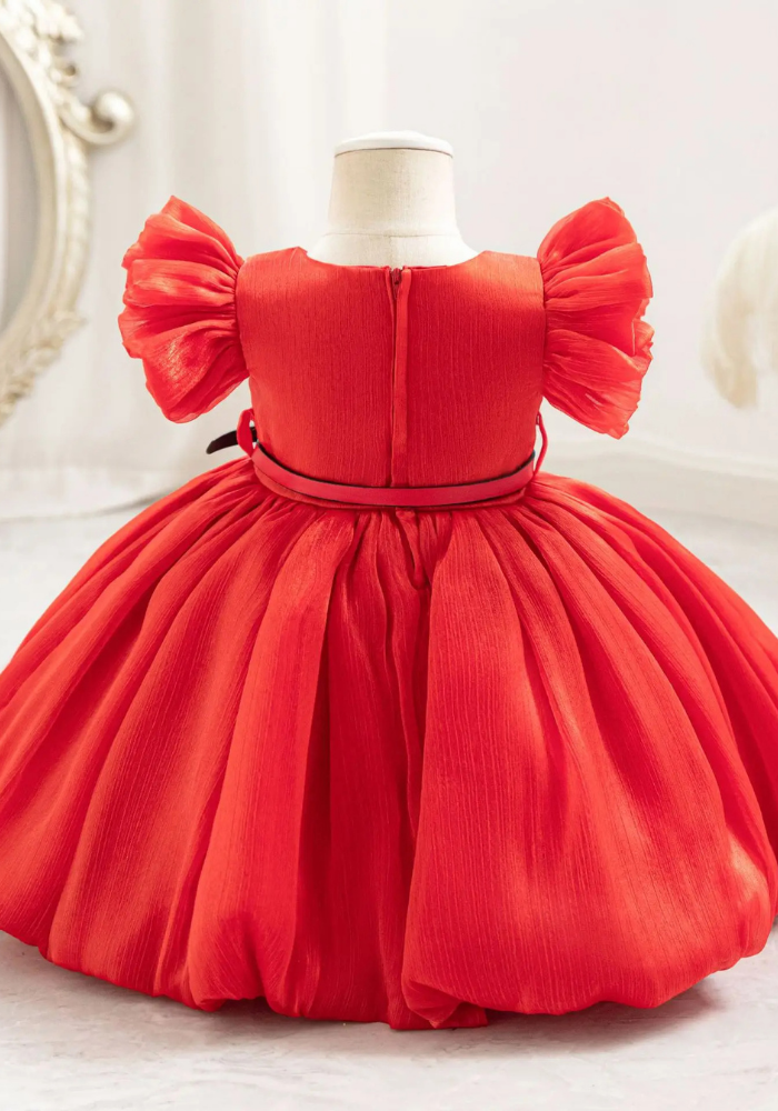 Robe Princesse Simple Rouge Bébé