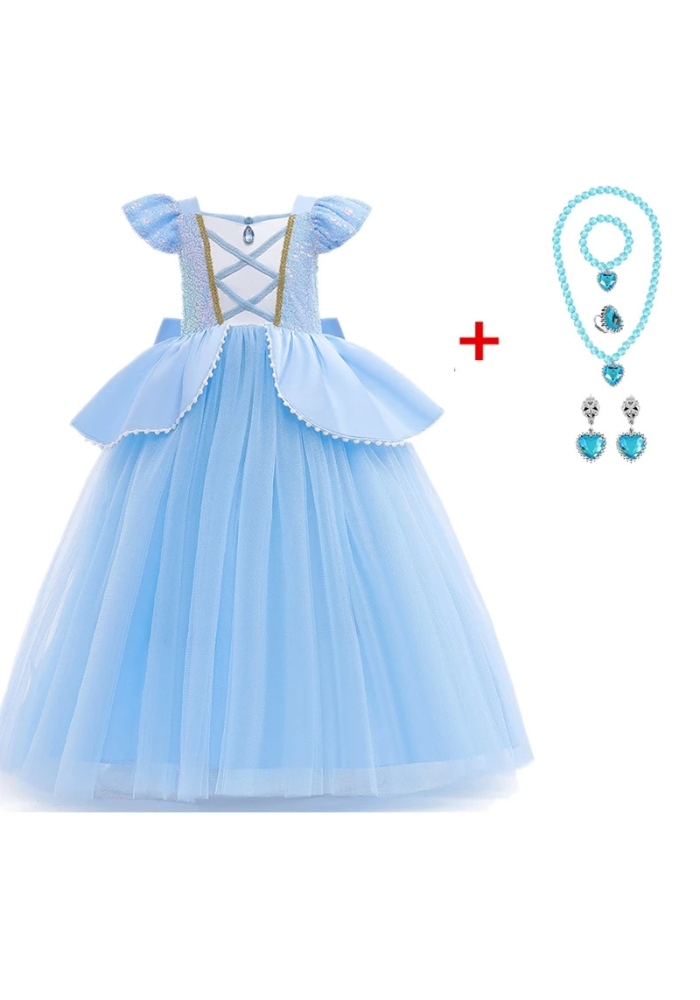 Robe Princesse Bleue et Accessoires Fille