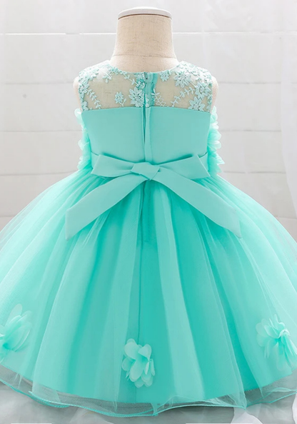 Robe Princesse Dentelle Verte Bébé pas cher